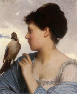 L’oiseau charmeur 1873 Léon Bazile Perrault Peinture à l'huile